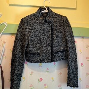 Theory cropped tweed blazer